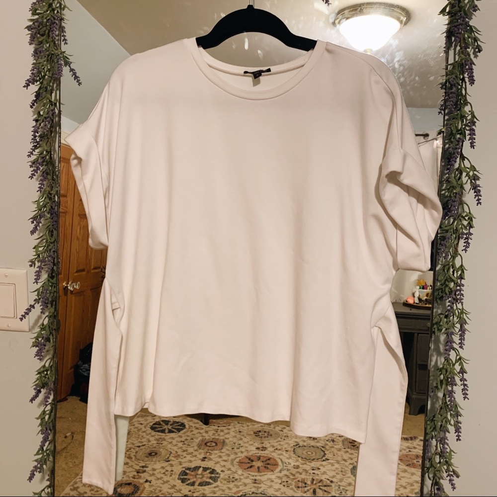 Express White Tie Back T-Shirt Size S